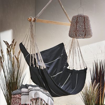 Striped Cotton Canvas Hammock Chair