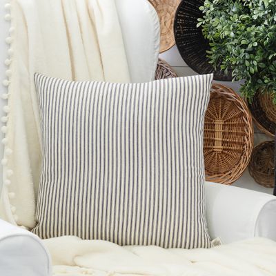 Striped Cotton Throw Pillow