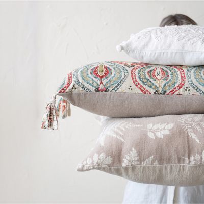 Subtle Stylings Fern Print Accent Pillow