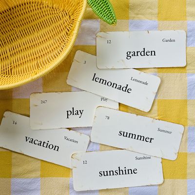 Summer Primitive Flash Card Set of 6