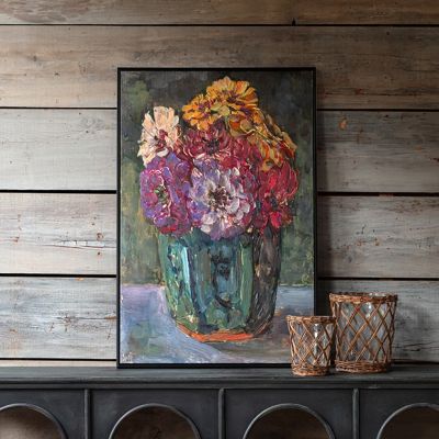Summer Zinnias Floral Wall Art