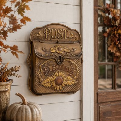 Sunflower Blessings Embossed Post Box