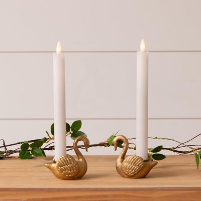 Swan Candle Holder Set of 2