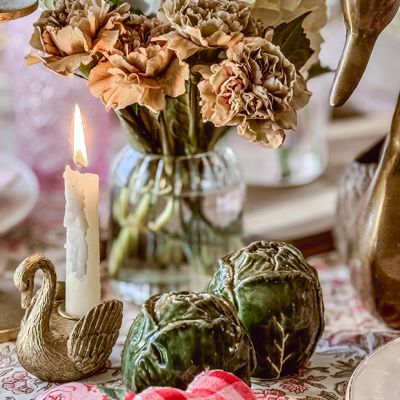 Swan Candle Holder Set of 2