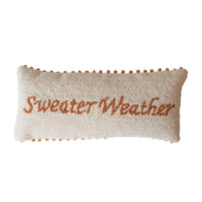 Sweater Weather Pom Pom Accent Pillow