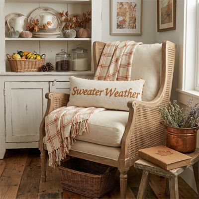 Sweater Weather Pom Pom Accent Pillow