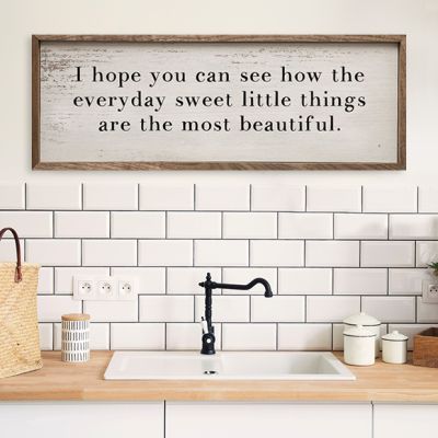 Sweet Little Things Whitewash Framed Sign