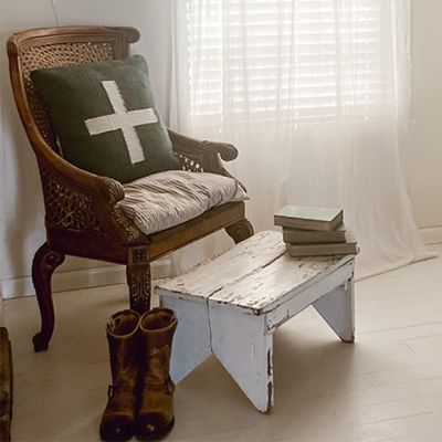 Swiss Cross Accent Pillow Green