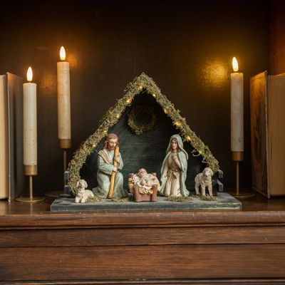 Tabletop Lighted Nativity Scene