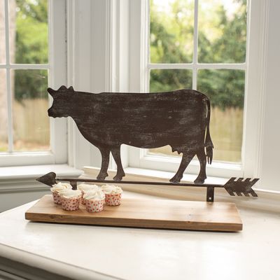 Tabletop Metal Cow Weather Vane