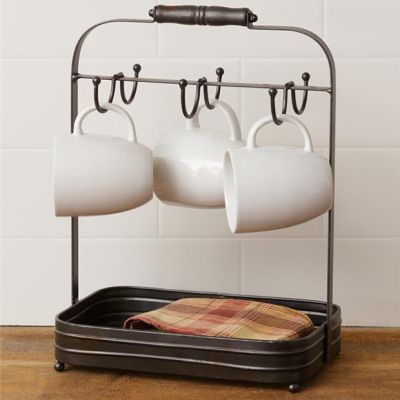 Tabletop Mug Rack Tray