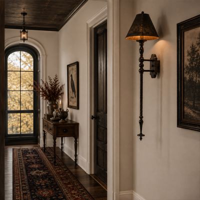 Tall Distressed Provincial Sconce