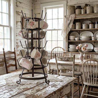 Tall Metal Glass Drying Rack