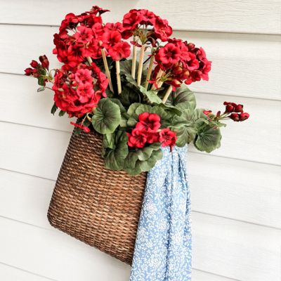 Tall Rattan Door Basket Set of 2