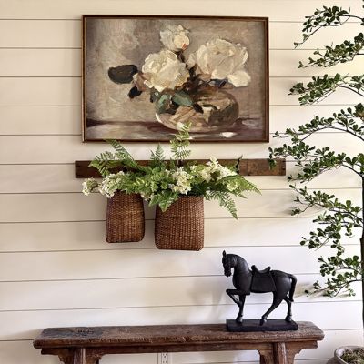 Tall Rattan Door Basket Set of 2