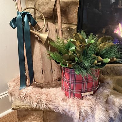 Tartan Plaid Festive Holiday Bucket Set of 3