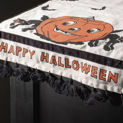 Tassel Trim Happy Halloween Table Runner