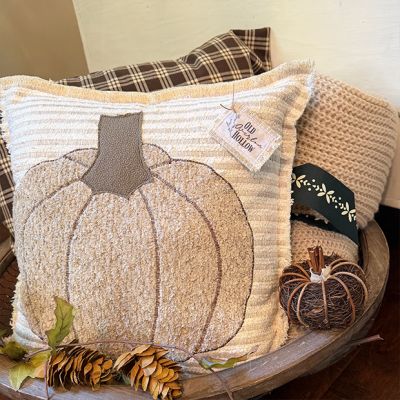 Textured Pumpkin Overton Hollow Throw Pillow
