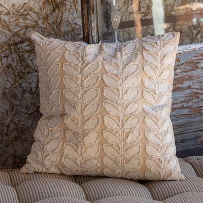 Textured Vine Square Throw Pillow