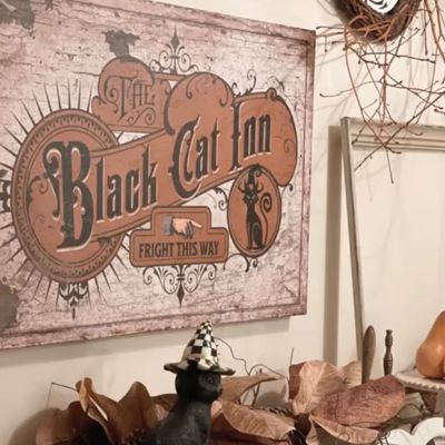 The Black Cat Inn Canvas Wall Art