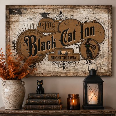 The Black Cat Inn Canvas Wall Art