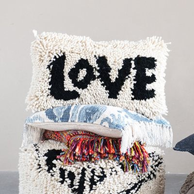 The LOVE Shag Lumbar Pillow