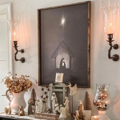 The Nativity Black and White Wall Art