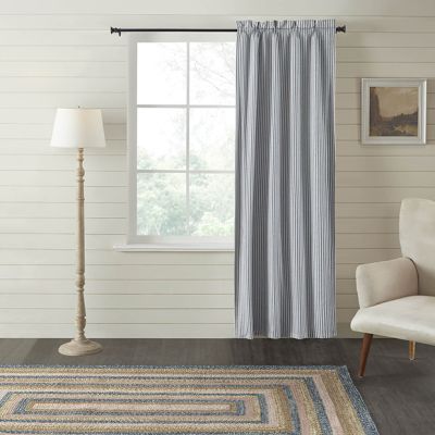 Ticking Stripe Blackout Curtain Panel 84 Inch