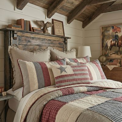 Ticking Stripe Flag Lumbar Pillow