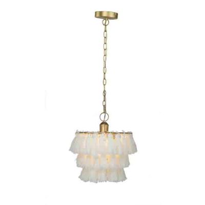 Tiered Cotton Tassel Chandelier