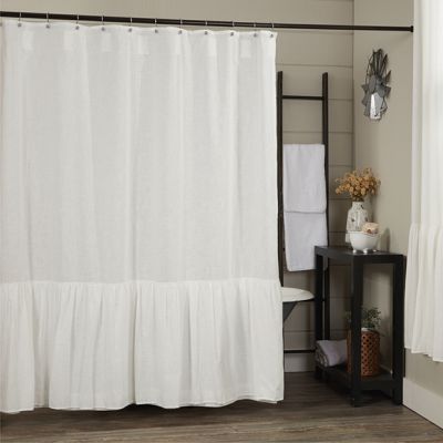 Timeless Cottage Ruffled Bottom Shower Curtain