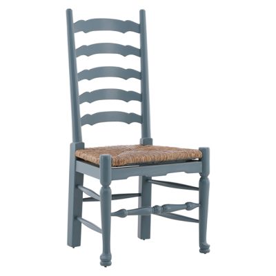 Timeless Farmhouse Blue Ladderback Side Chair Set of 2 | SHIPS FREE