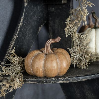 Timeless Tan Tabletop Pumpkin 4.75 Inch