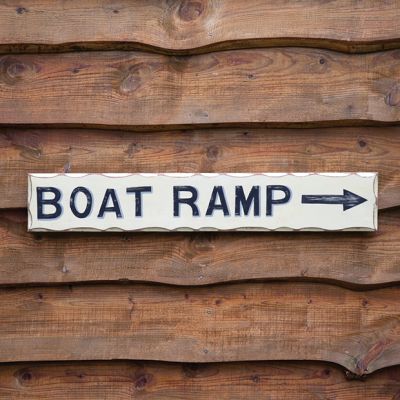 To The Boat Ramp Arrow Sign