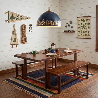 Traditional Trestle Wood Dining Table