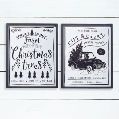 Tree Farm Framed Wall Art Set of 2