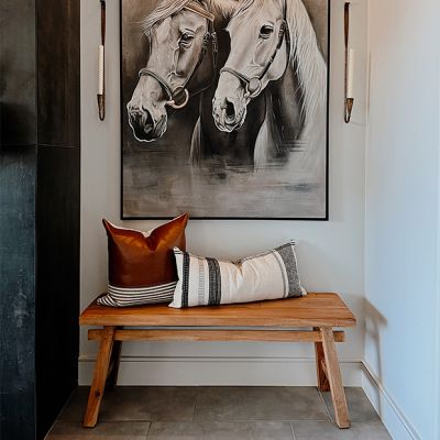 Trestle Leg Farmhouse Bench Seat