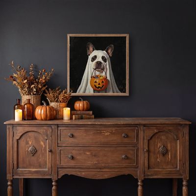 Trick Or Treat French Bulldog Framed Wall Art
