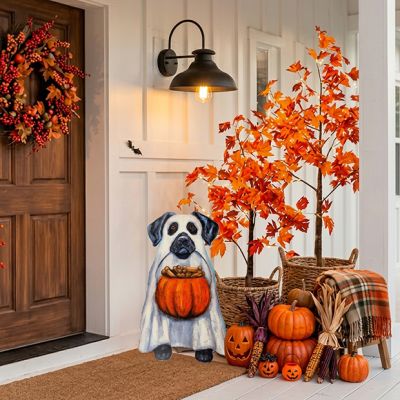Trick or Treat Ghost Pup Porch Leaner