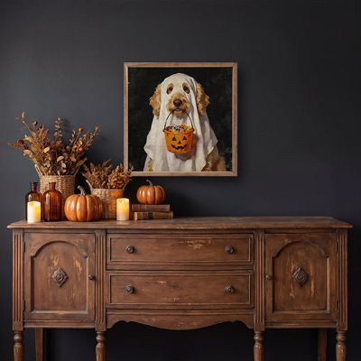Trick Or Treat Goldendoodle Framed Wall Art