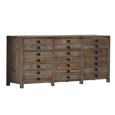 Triple Door Rustic Farmhouse Sideboard Cabinet