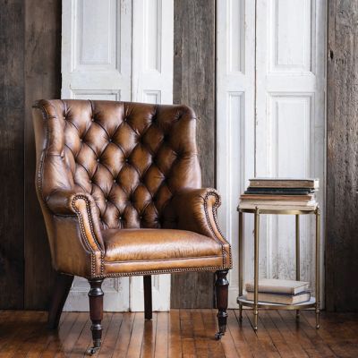 Tufted Fireside Wing Back Chair