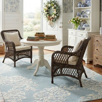 Tufted Floral Light Blue/Ivory Area Rug