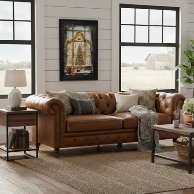 Tufted Leather Club Sofa
