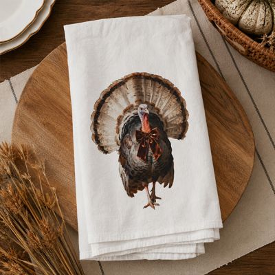 Turkey Velvet Bow Towel Kitchen Towel