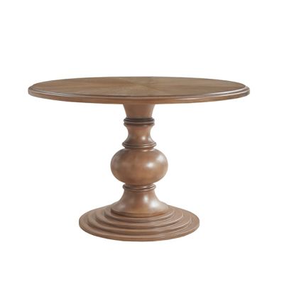 Turned Pedestal Round Dining Table