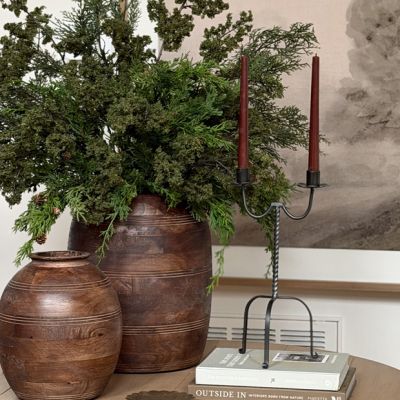 Twisted Iron Double Taper Holder