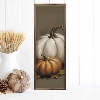 Two Pumpkins Framed Wall Decor
