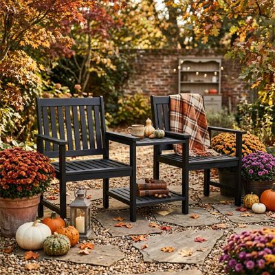 Two Seat Outdoor Wood Bench