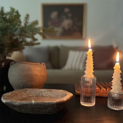Unscented Tree Shaped Candle Set of 2
